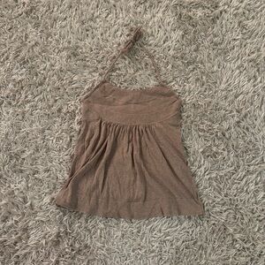 GAP Tan Knit Halter Tank Top